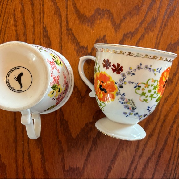 Anthropologie Floral Tea Cups - Picture 2 of 3